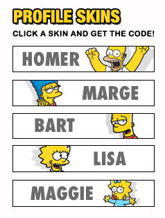 Simpsons Myspace layouts