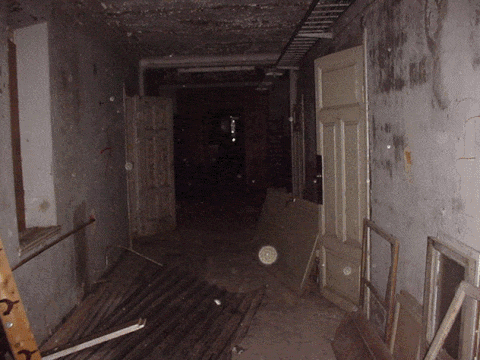 Scary hallway, can you see the face? : Scary